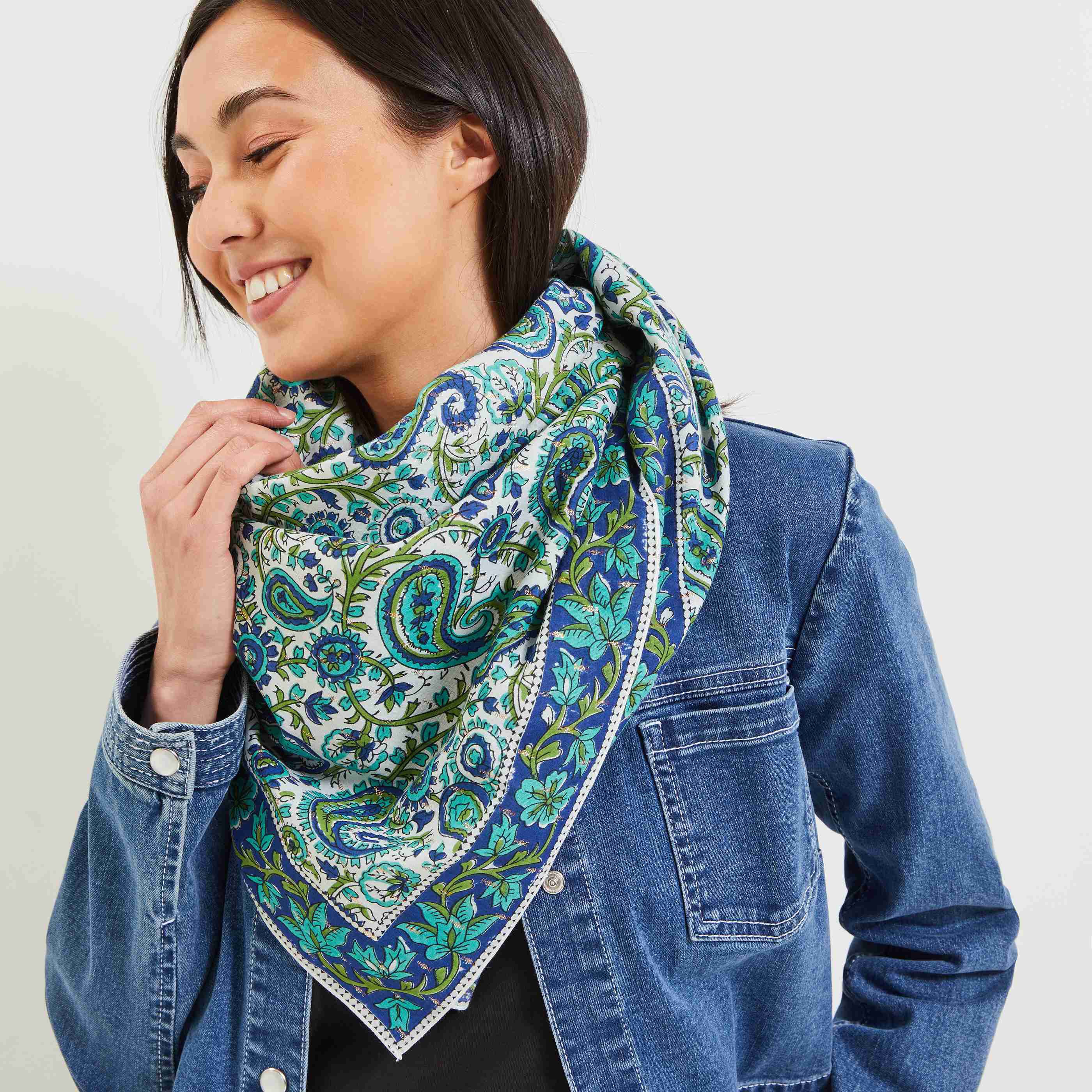 Foulard imprimé femme - VERT