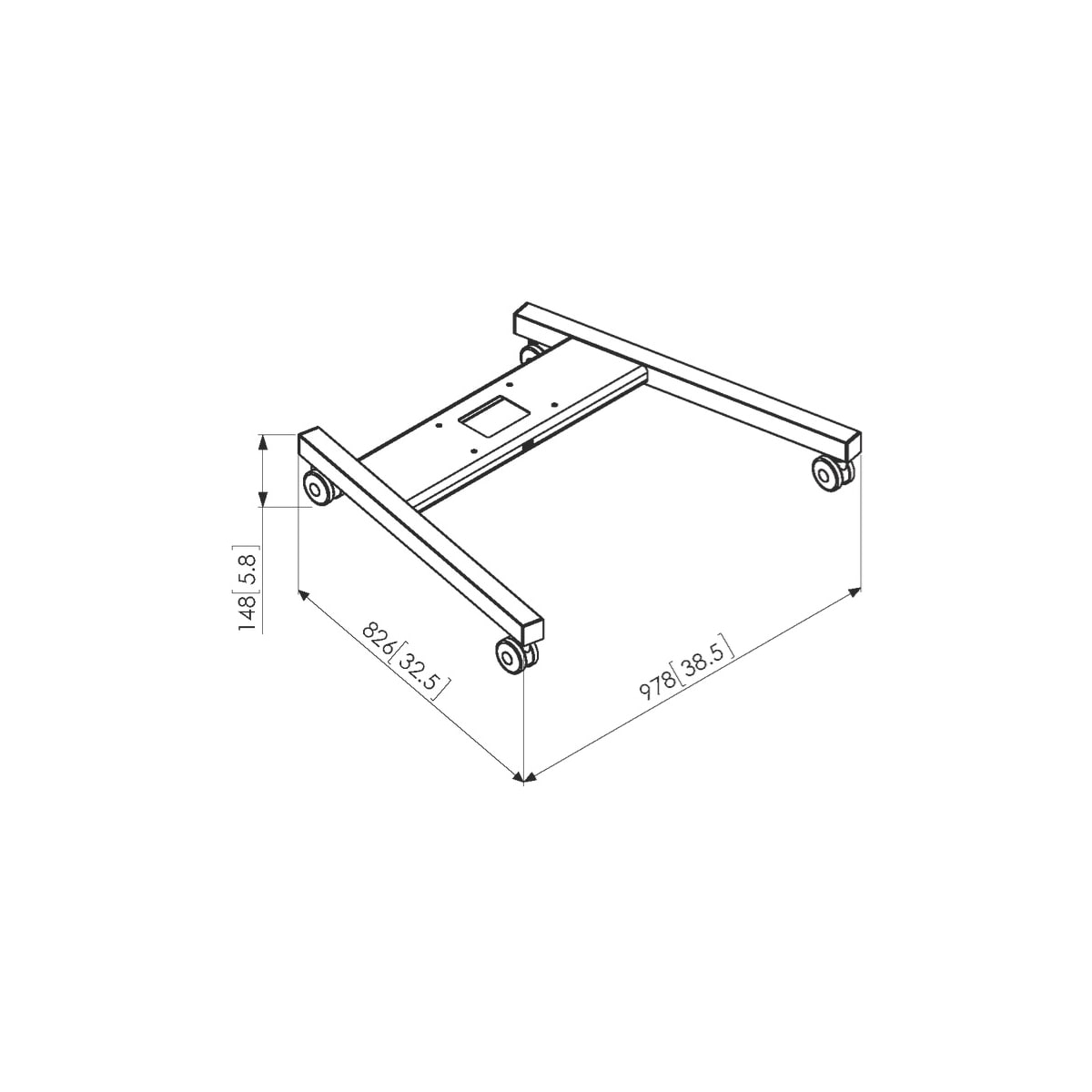 Vogels PFT 8520 tralleramme (sort)