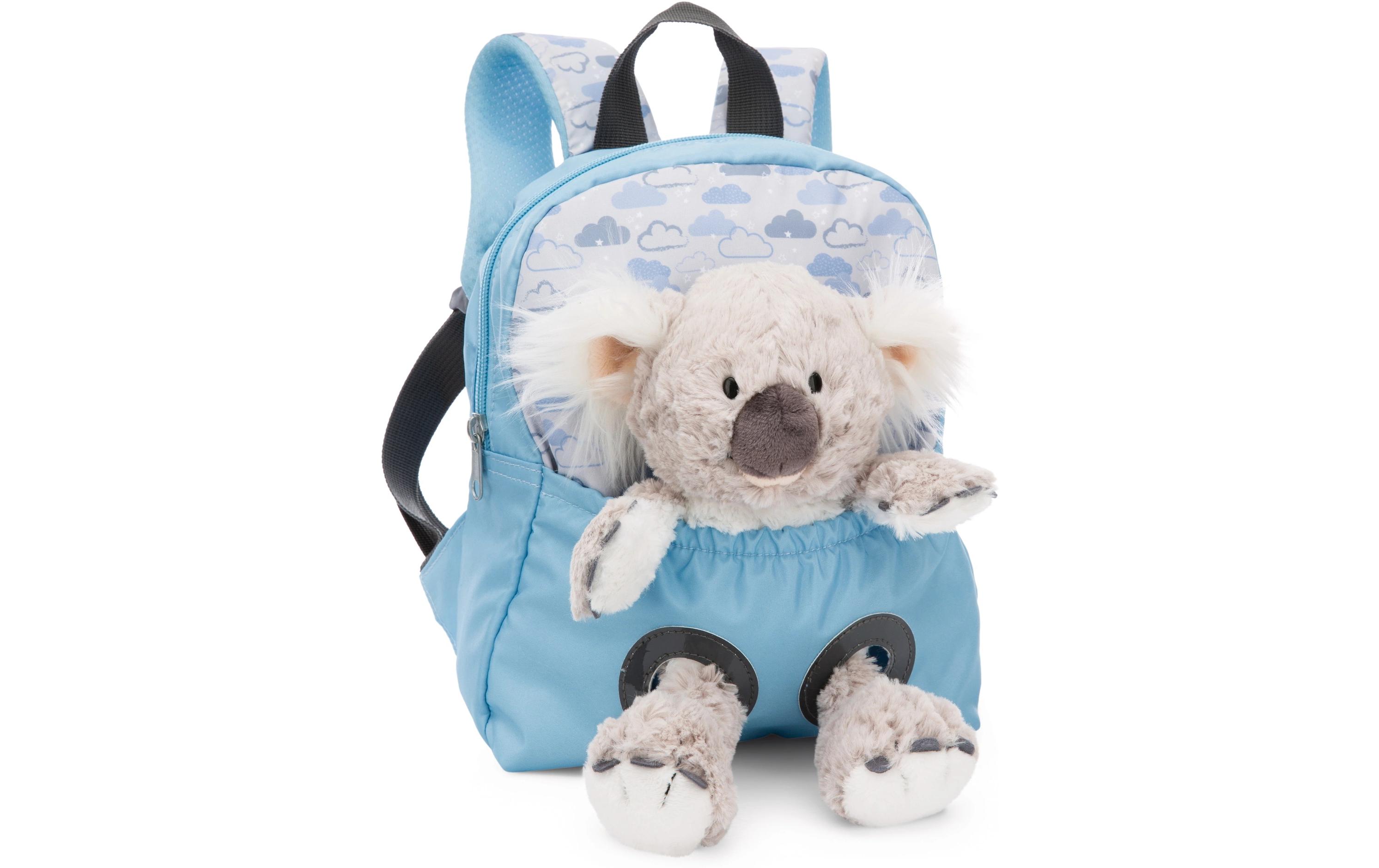 Rucksack hellblau mit KoalaKindergartenrucksack mit flauschigem Plüsch
