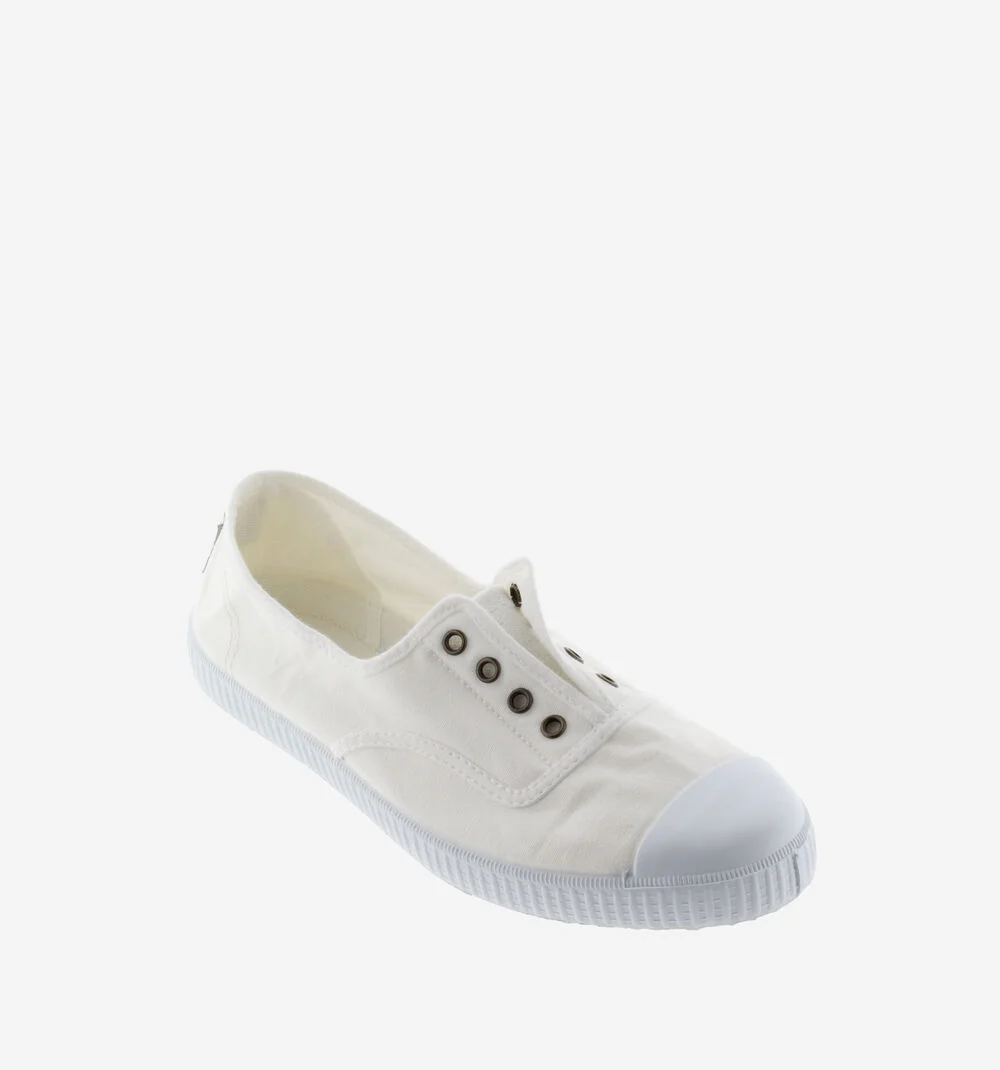 1915 INGLESA TENNIS TOILE DREC® ÉLASTIQUE Baskets en toile avec élastique pour femme BLANCO