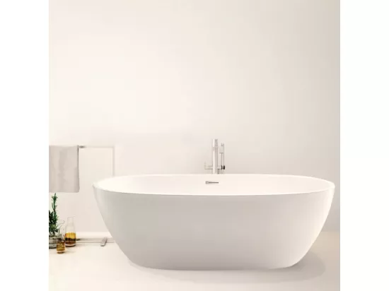 Baignoire îlot design ovale DENVER blanche 150 cm