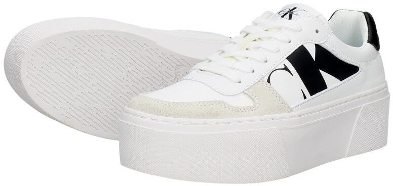 Calvin Klein Cupsole Flatform Mix Lth WN wit