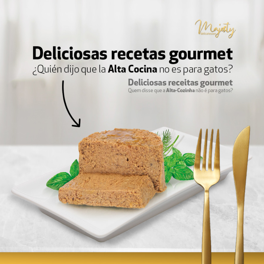 Lata de Mousse Majesty Kitten Gold Selection – Pacote
