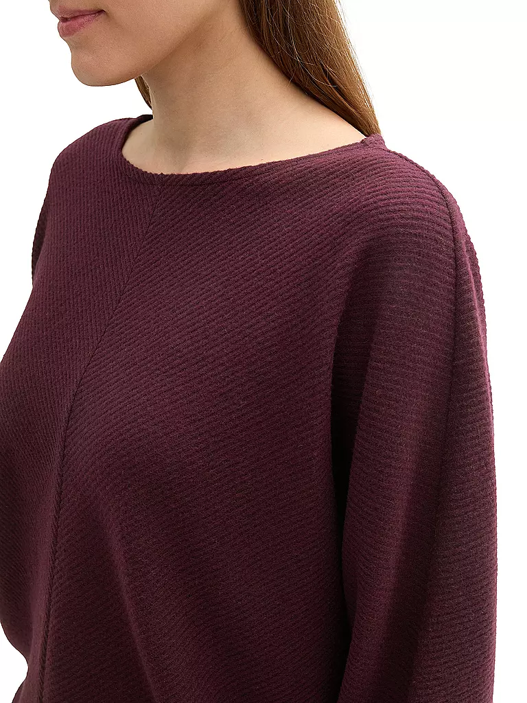 TOM TAILOR Langarmshirt dunkelrot