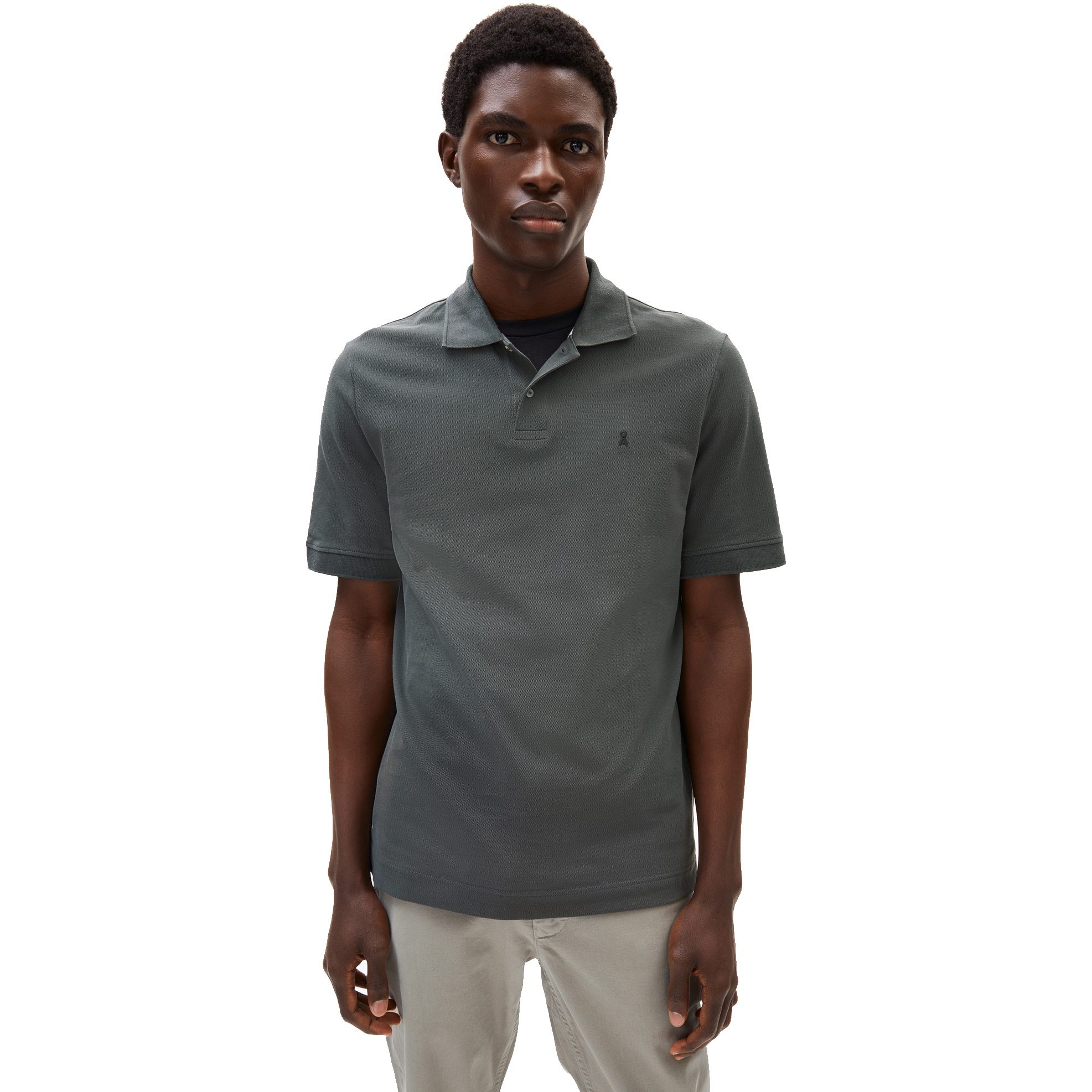 Armedangels Maario Polo-Shirt Herren space steel