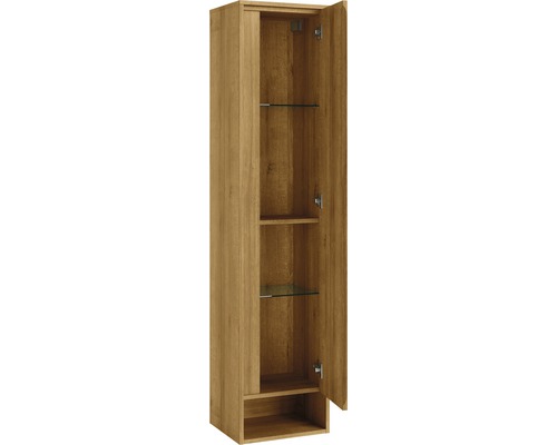 Hoge kast FACKELMANN Natura rechts, eikenhout, 166,5 x 38 x 23 cm