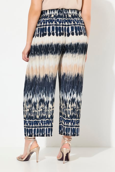 Culotte, knielang, Crash, Batikstreifen, Elastikbund