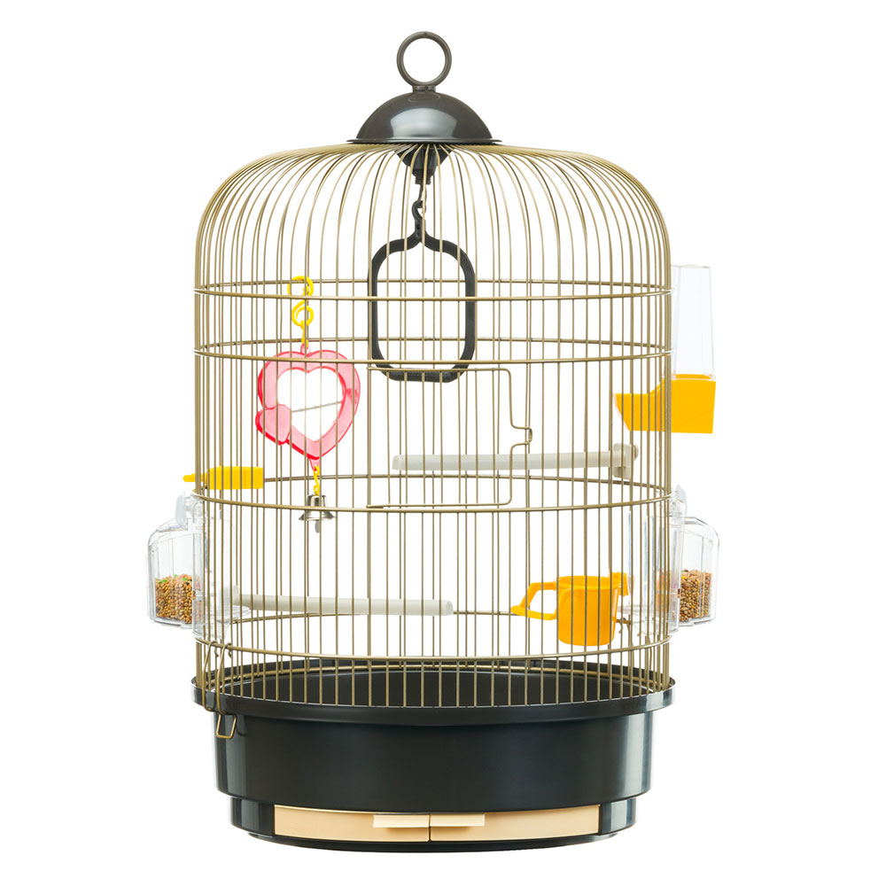 Ferplast cage à oiseaux regina cage pour oiseaux, canaris, perruches ondulées, en métal, accessoires inclus mangeoires rotatives