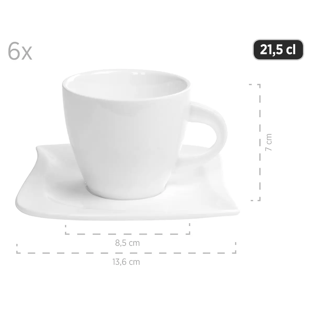 Kaffeeservice 18-tlg. LA MUSICA weiss