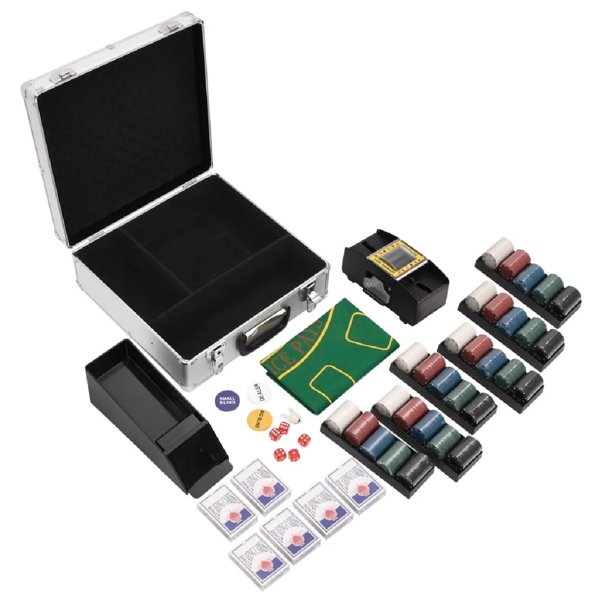 vidaXL Jeu de Jetons de Poker 600 pcs
