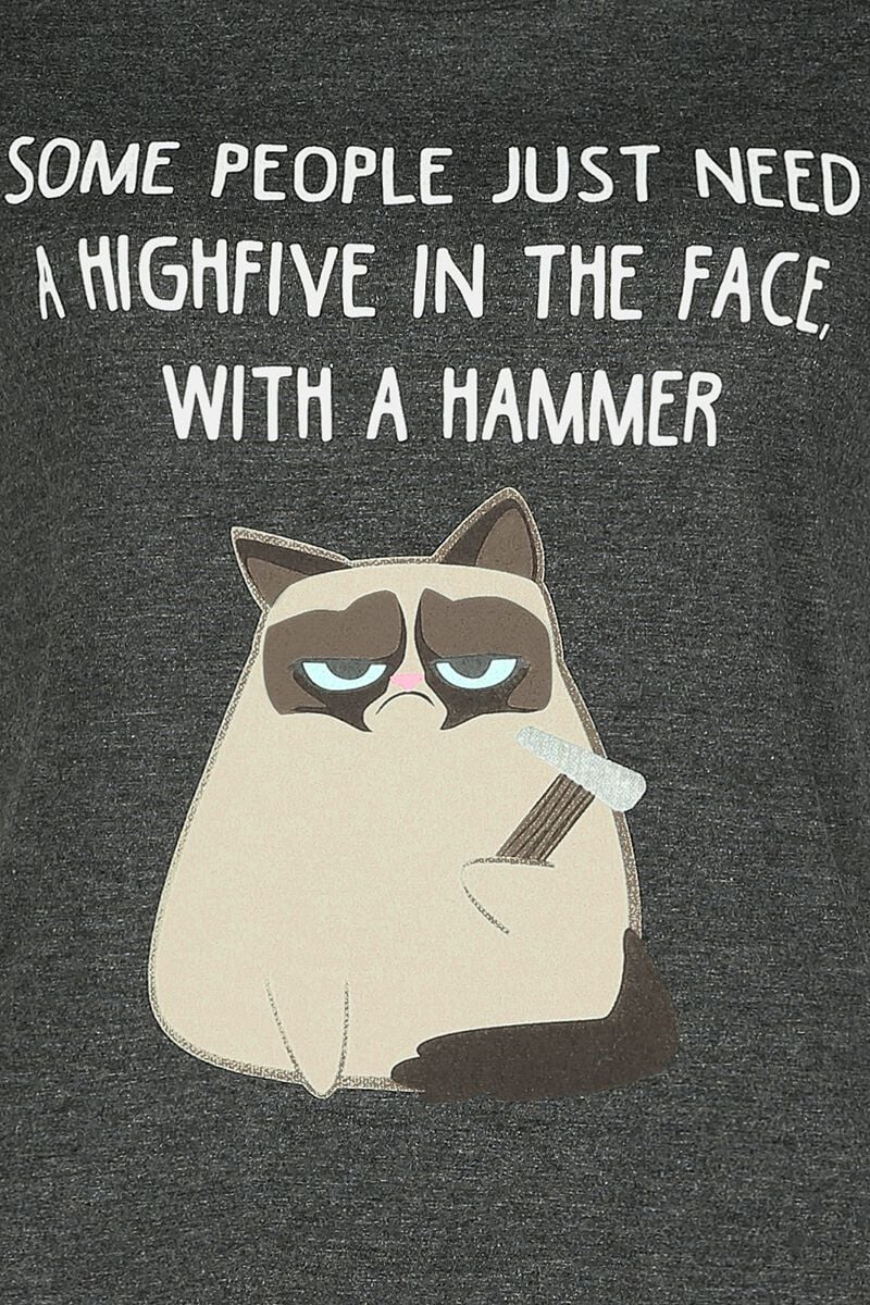 Some People Just Need A Highfive  | Grumpy Cat T-Shirt Manches courtes
