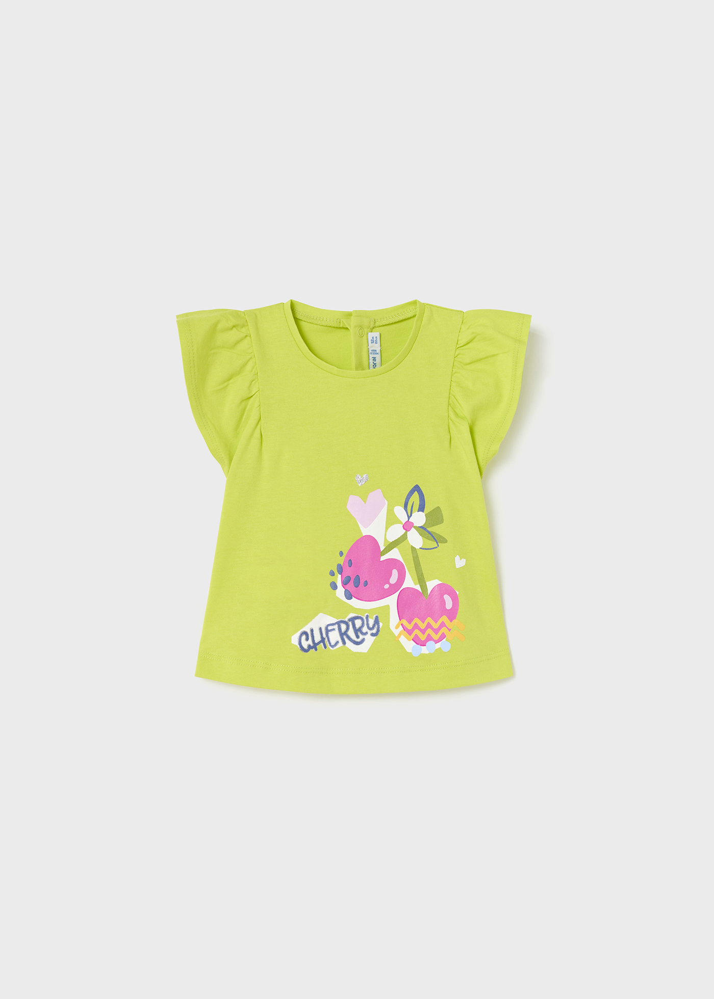 Conjunto de 2 camisetas infantis de algodão sustentável