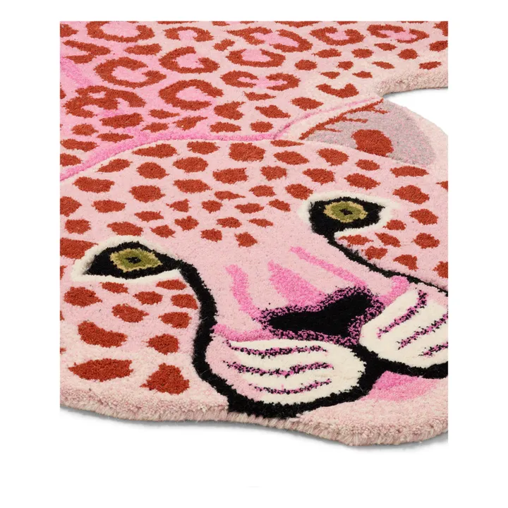 Doing Goods Tapis léopard rose en laine | Rose