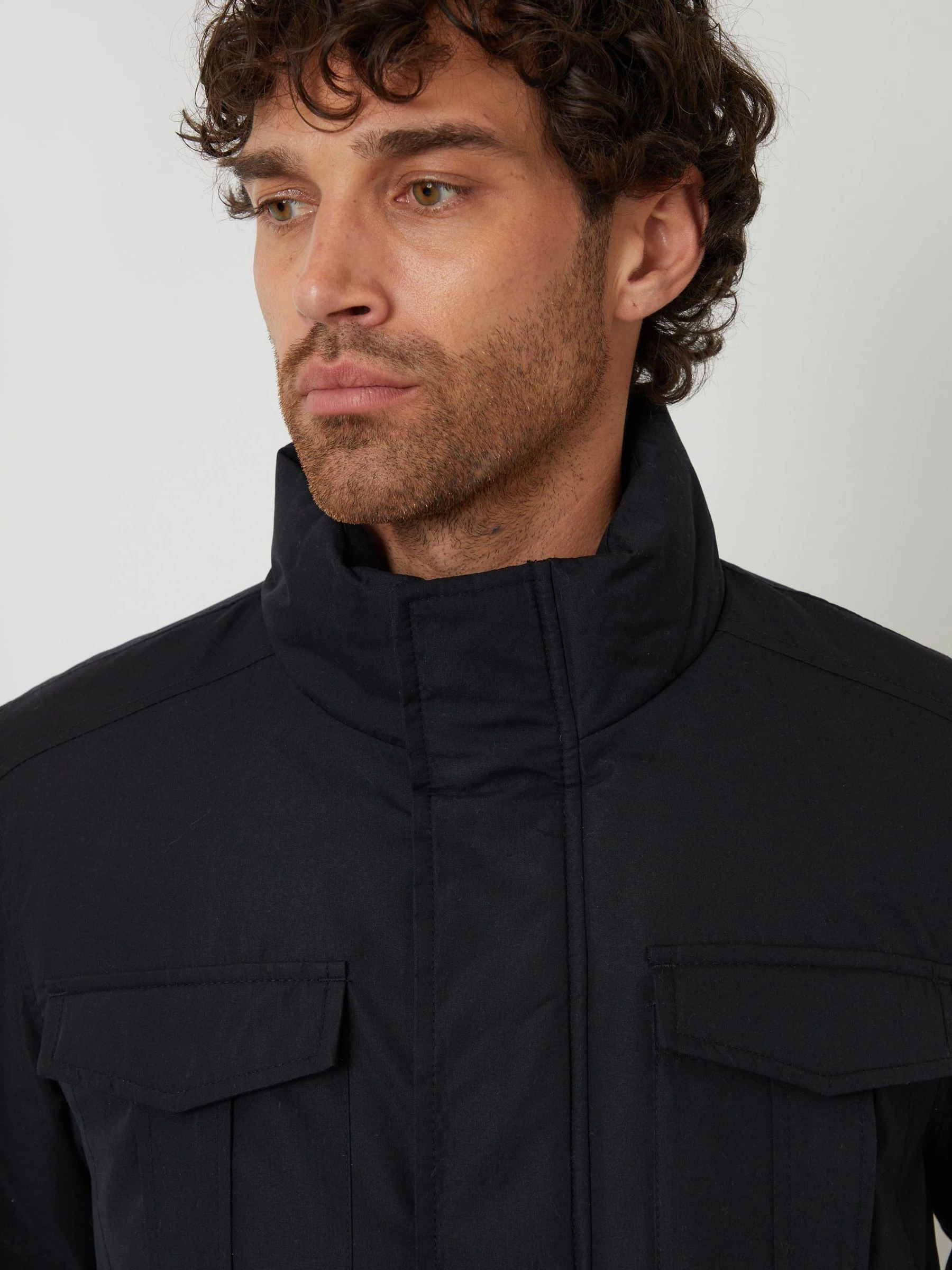 Threadbare Utility jas met opstaande kraag