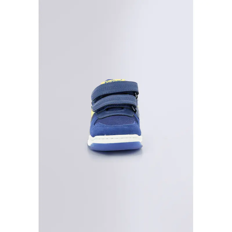 KALIDO BLEU MARINE JAUNE BASKETS BASSES Synthétique Garçon