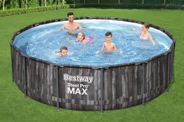 Bestway 5614Z, 13030 L, Indrammet pool, Voksen & barn, Stige, Træ, 47,4 kg