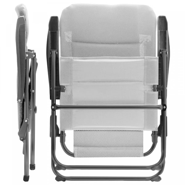 Fauteuil matelassé alu Skye 3D Compact Gris BRUNNER