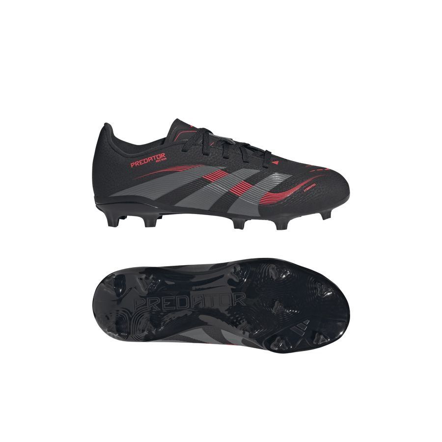 adidas Predator League FG/AG Stealth Victory - Noir/Gris/Lucid Red Enfant