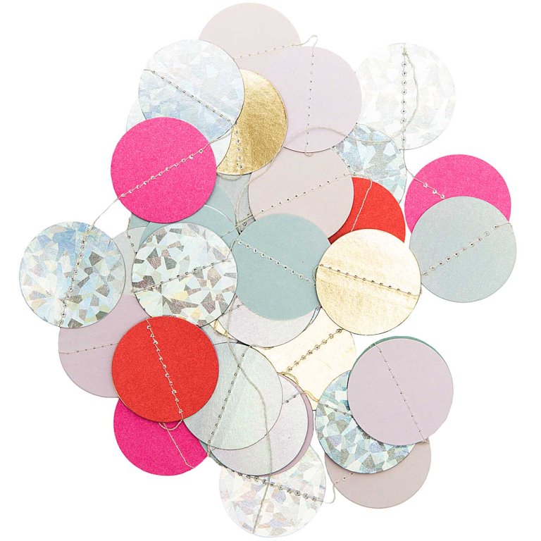 Kreis-Girlande aus Metallic-Papier