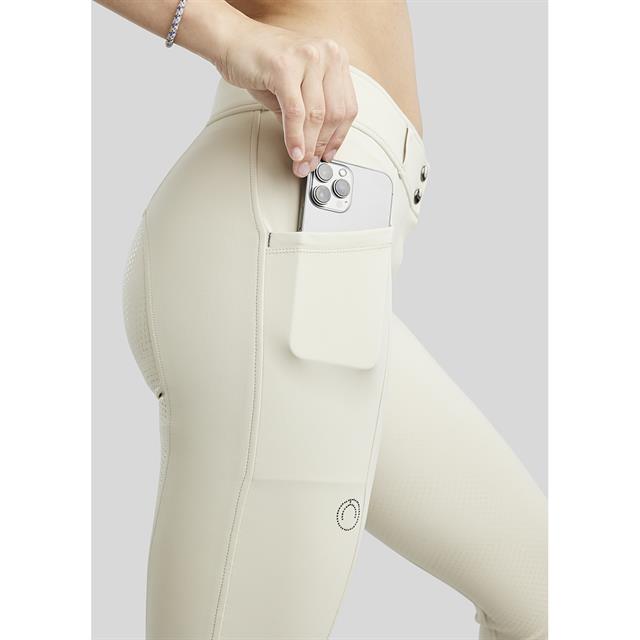 Paardrijbroek Montar MOZida Refined Gun Metal Knie Grip Beige