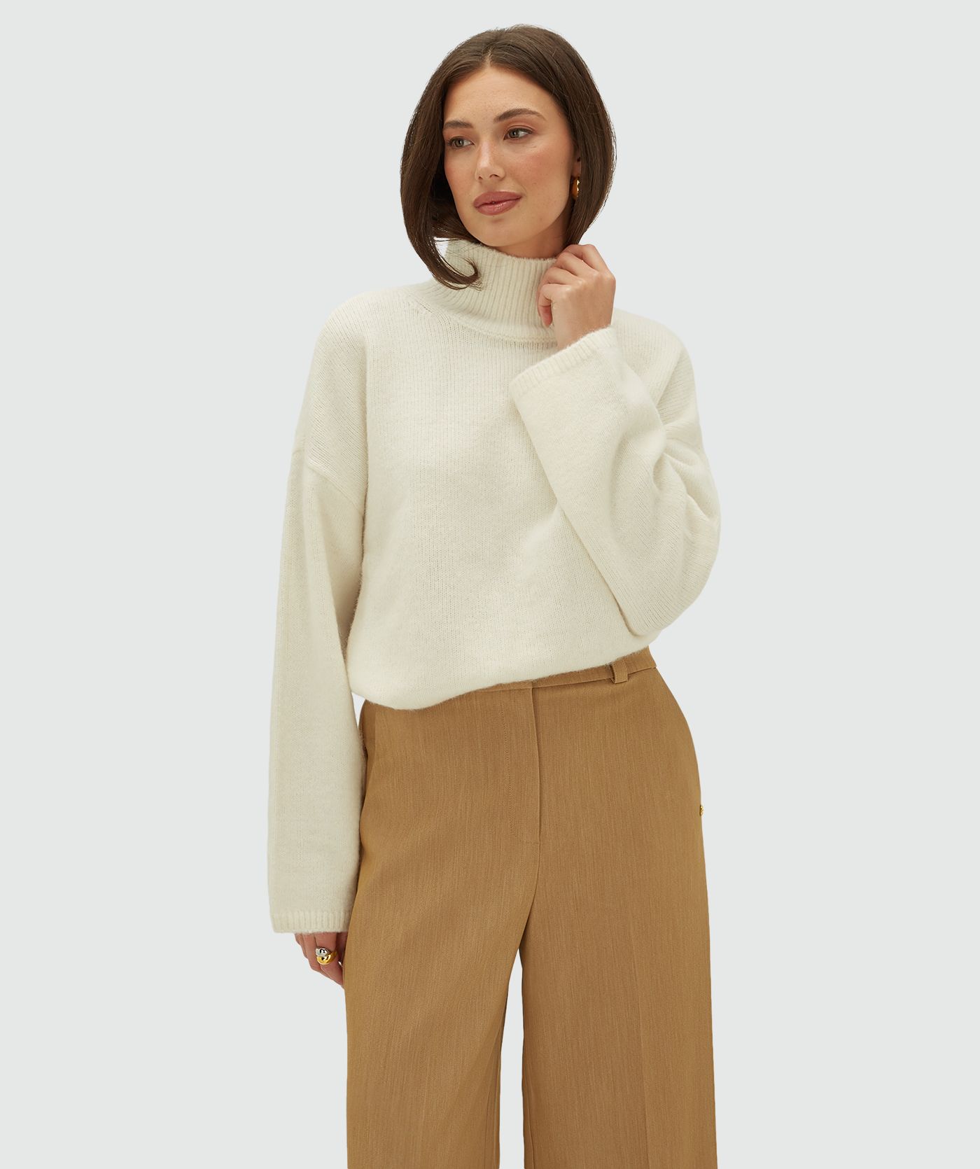 JV-ROELIEN oversized coltrui met wol - cloud white