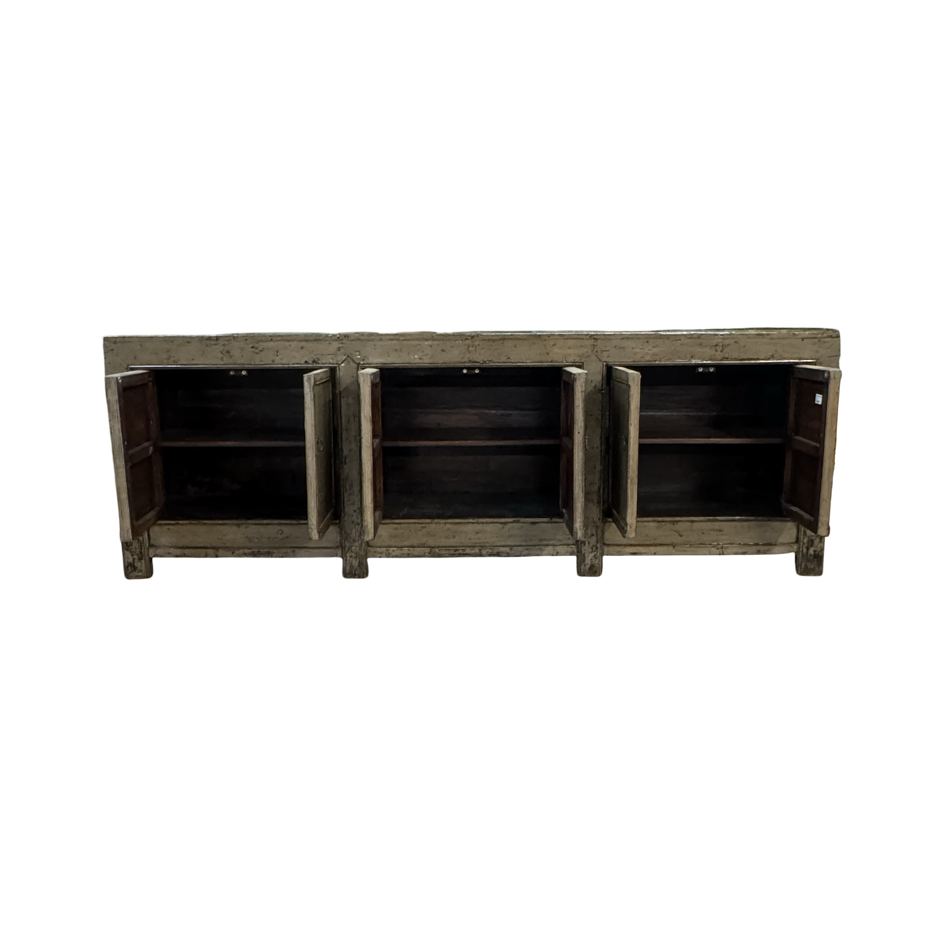 Dressoir 6 deur olijf/groen lak uniek