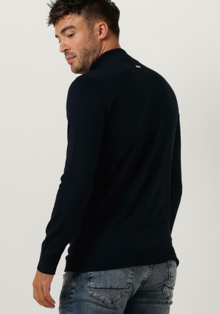 PUREWHITE donkerblauwe purewhite coltrui essential knit mockneck ls