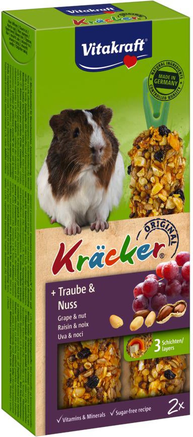 Vitakraft caviasnack Kräcker druif en noot 2 stuks