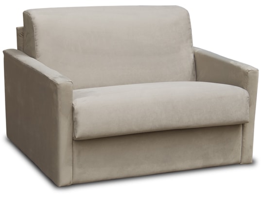 CITY - Fauteuil convertible Aosta microfibre Taupe couchage 75x195 cm