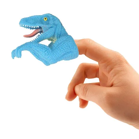 Depesche Dino World Fingerpuppe, 1 Stück, 4-fach sortiert