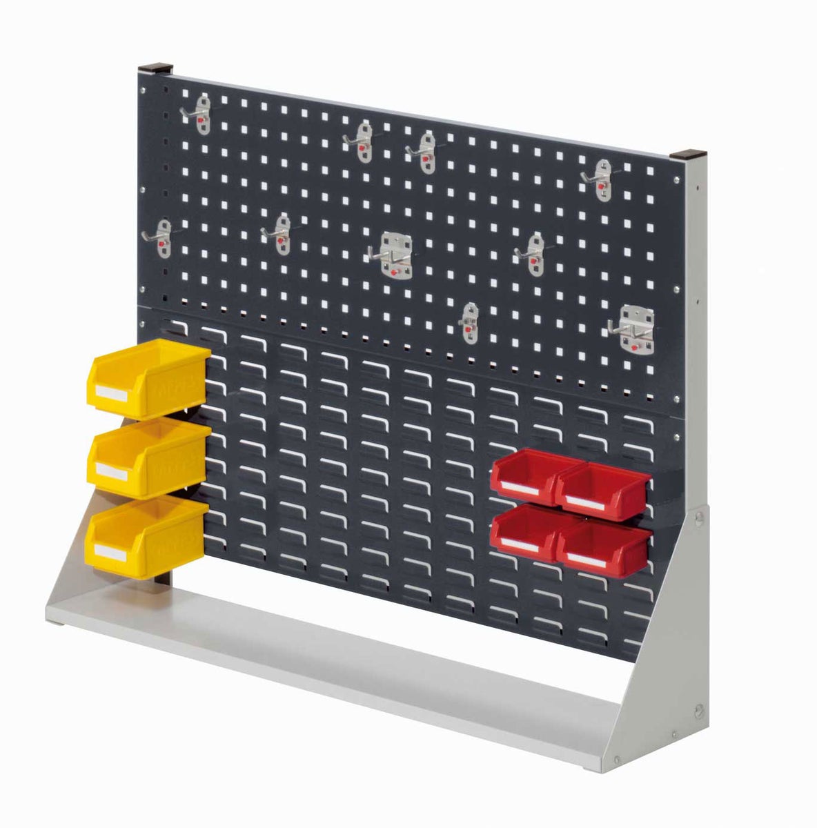 Kappes® RasterPlan scheidingswanden, enkelzijdig, maat #2 - 1x geperforeerd paneel, 1x sleufpaneel, 1x accessoireset (17 stuks), antracietgrijs RAL 7035