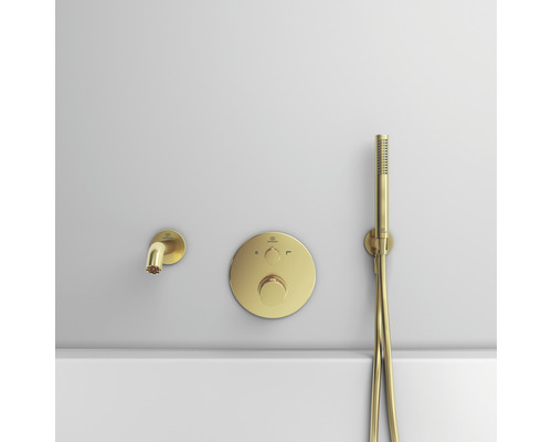 Ideal Standard Idealrain Atelier handdouche, rond, Ø 25 mm, geborsteld goud, BC774A2
