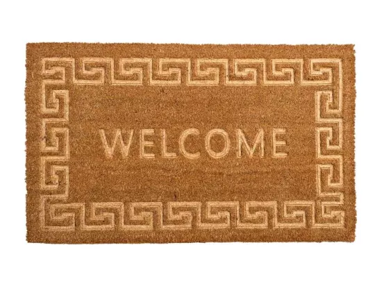 Tapis d'entrée en fibre pressée marron 45x75