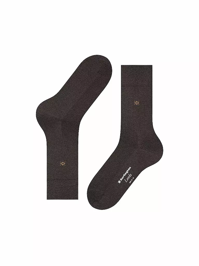 BURLINGTON Herren Socken LEEDS 40-46 brown mel braun