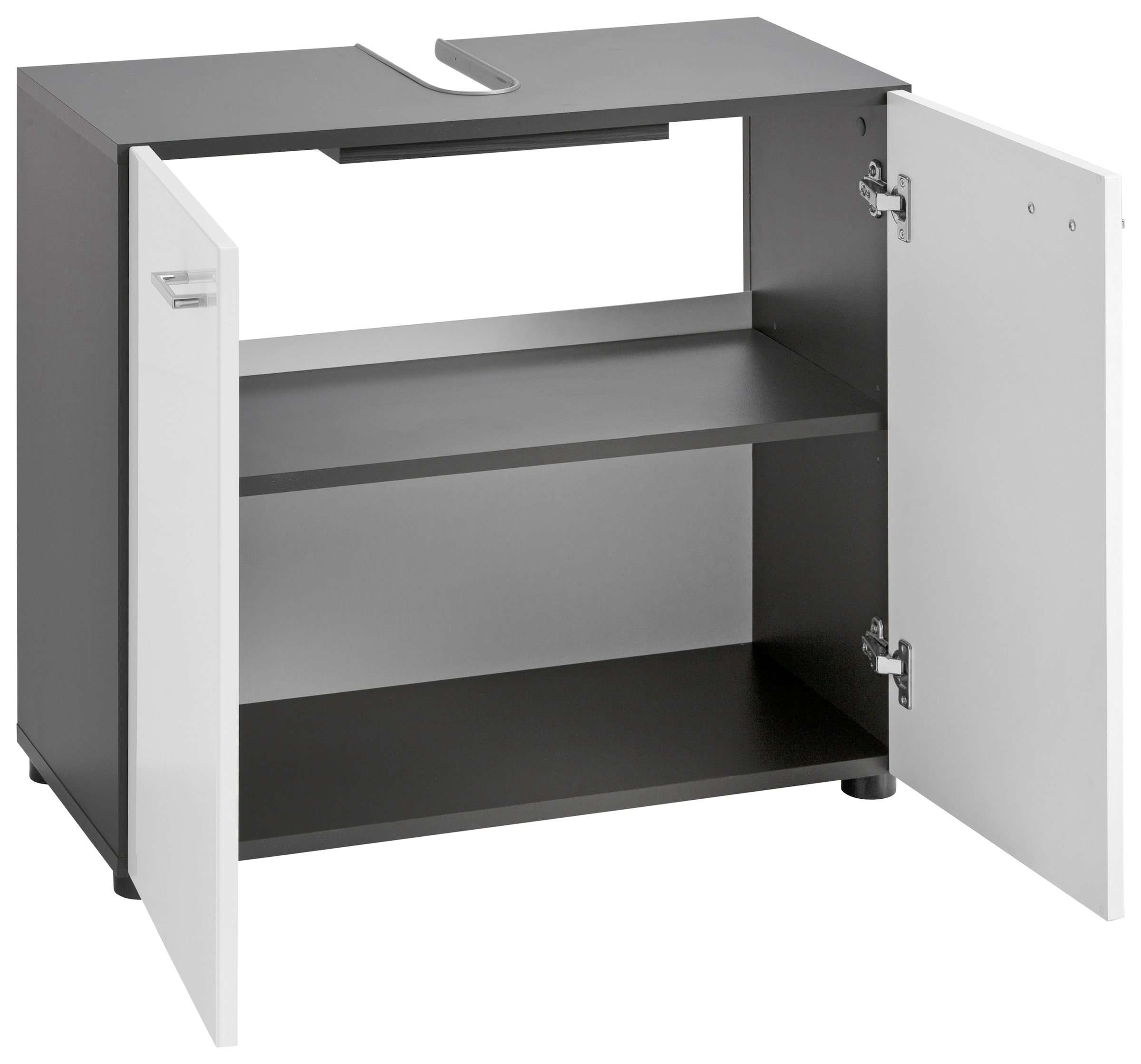 welltime Waschbeckenunterschrank »Tias« Waschbeckenunterschrank mit 2 Türen - (B/T/H) 72/35/63 cm