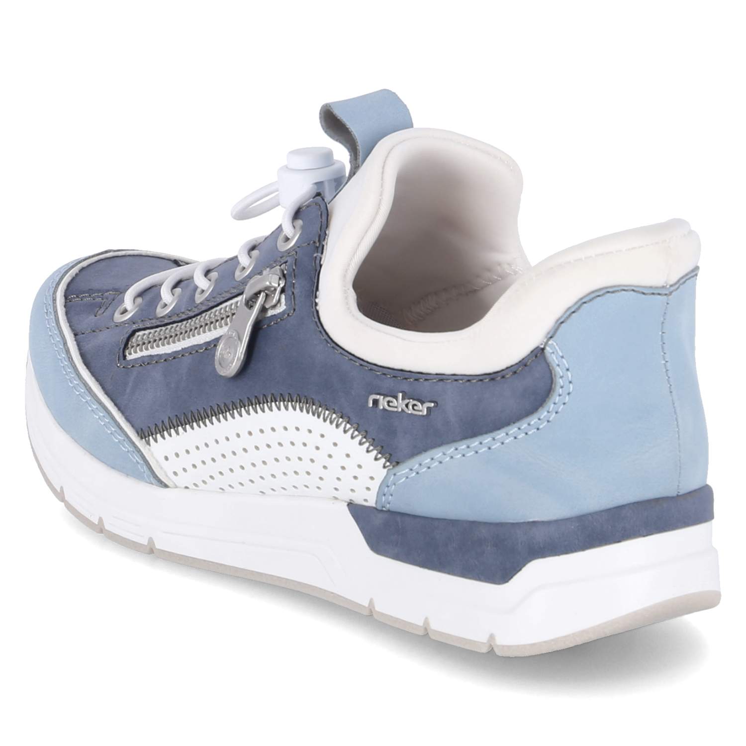 Rieker Slip-On-Sneaker - ciel/weiss/lightblue/reinweiss