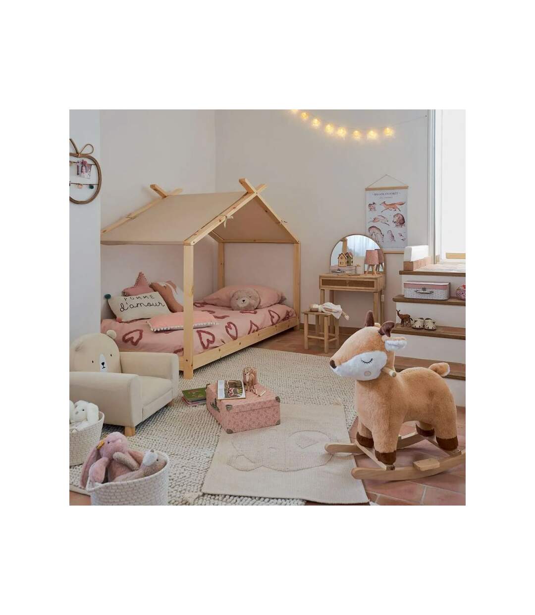 Porte-Photo en Rotin Campagne 35cm Beige