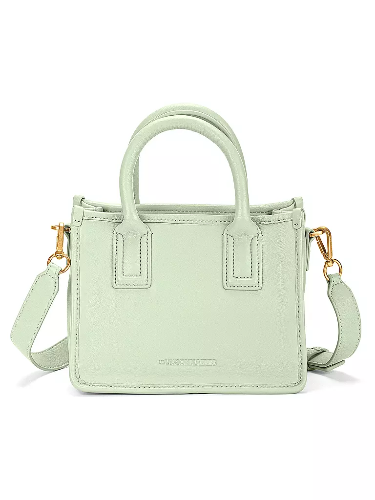 LES VISIONNAIRES Ledertasche - Tote Bag LENI SILKY Small mint