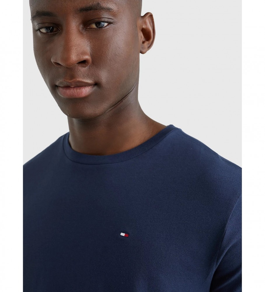 Camiseta Tommy Hilfiger azul marinho em algodão orgânico