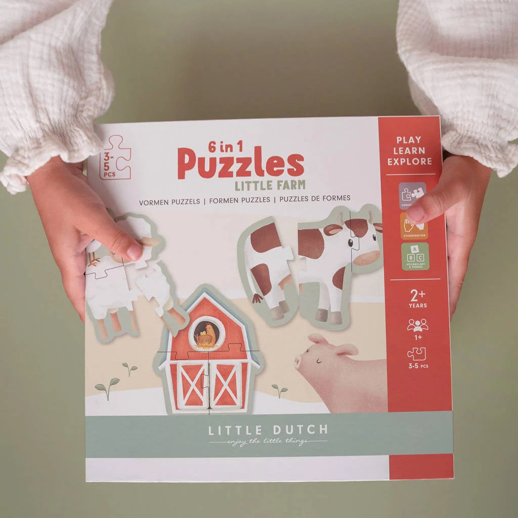 6 in 1 puzzel little farm legpuzzel 35 stukjes