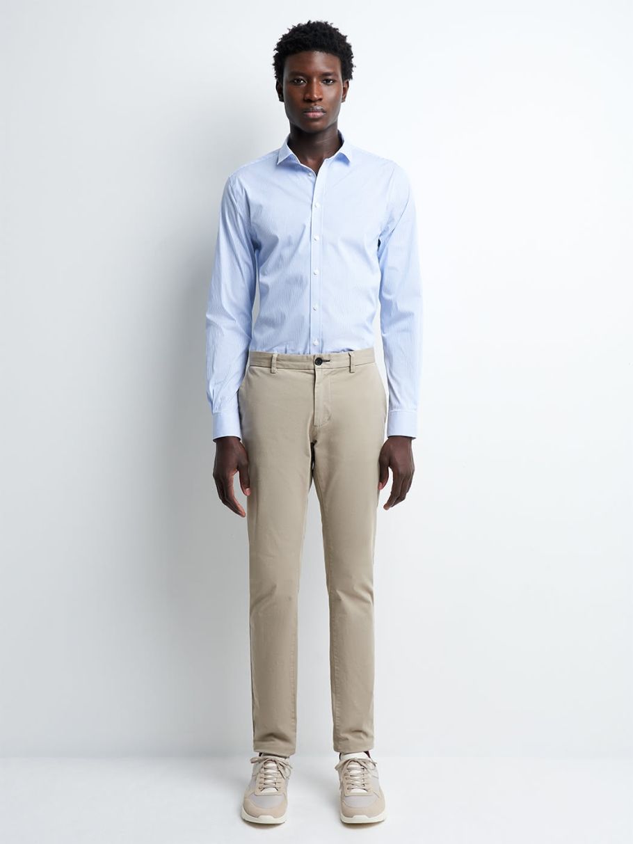 Chemise extra-slim stretch rayée