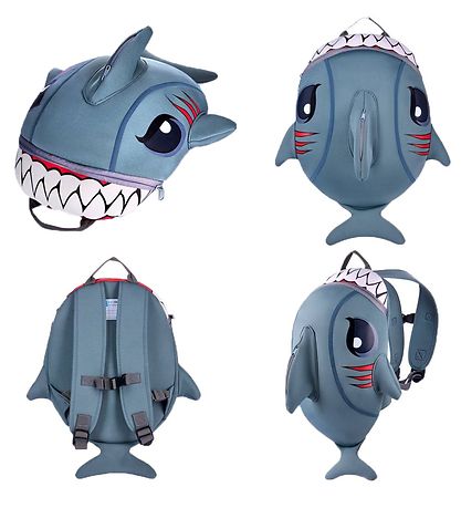 Crazy Safety Kindergartentasche - Shark - Grau