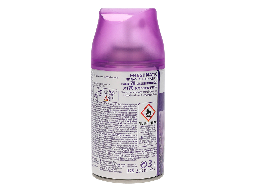 AMBIENTADOR RECARGA AIR WICK FRESHMATIC LAVANDA 3X250ML