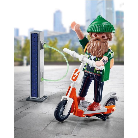 Hipster avec trottinette électrique - Playmobil Spécial Plus 70873