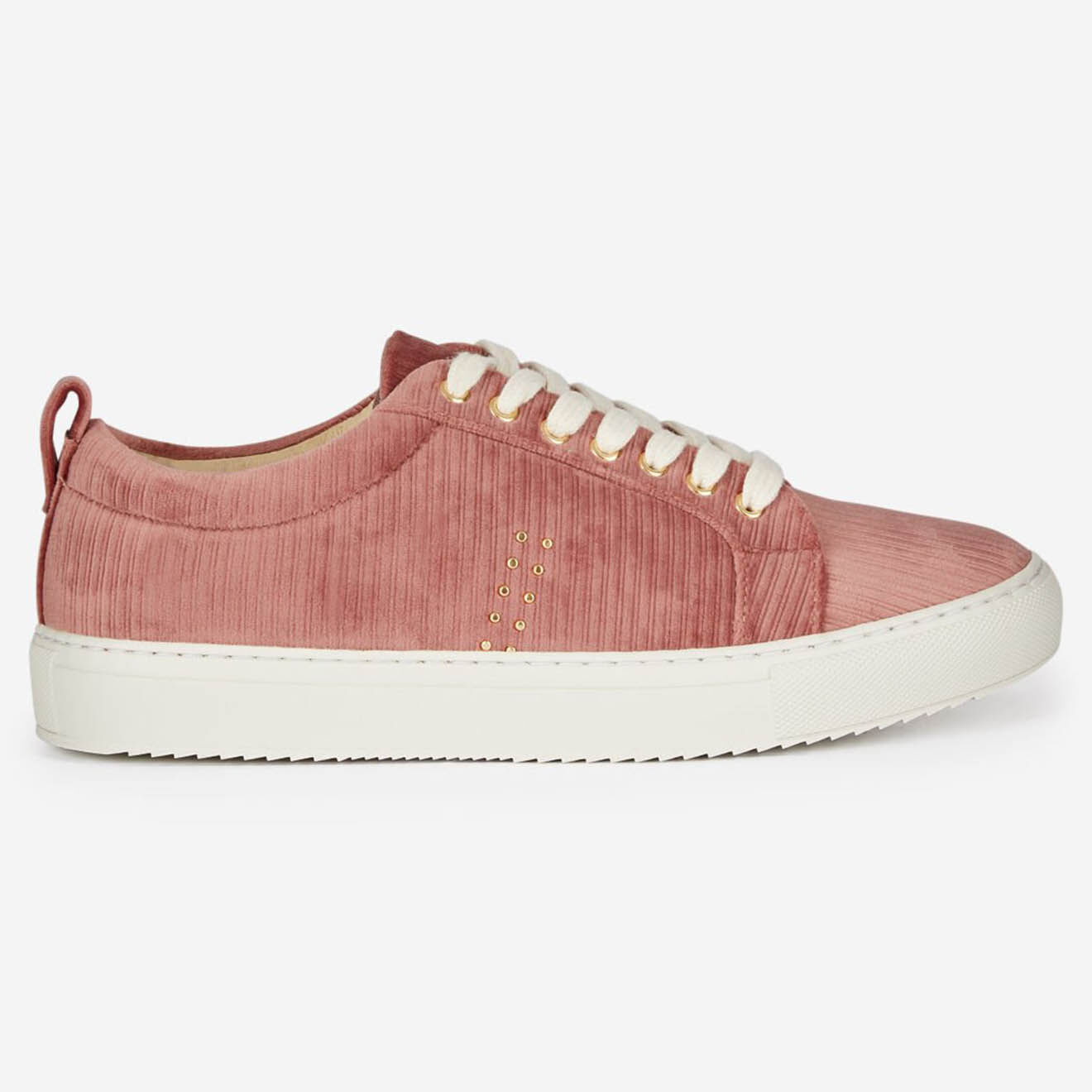 M. Moustache Sneakers en Velours côtelé Lea roses