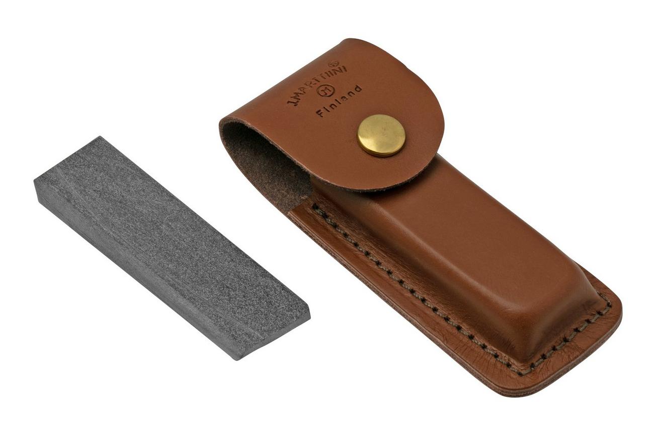 Marttiini sharpening stone, 1511010, Leather Sheath, Grey, slijpsteen korrel 1000