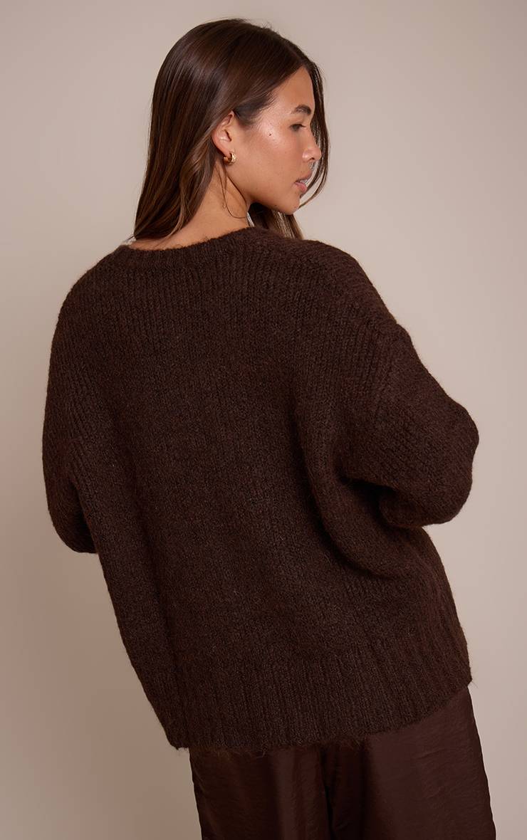 Chocolat Synthétiquell Oversize À Détails Côtelés