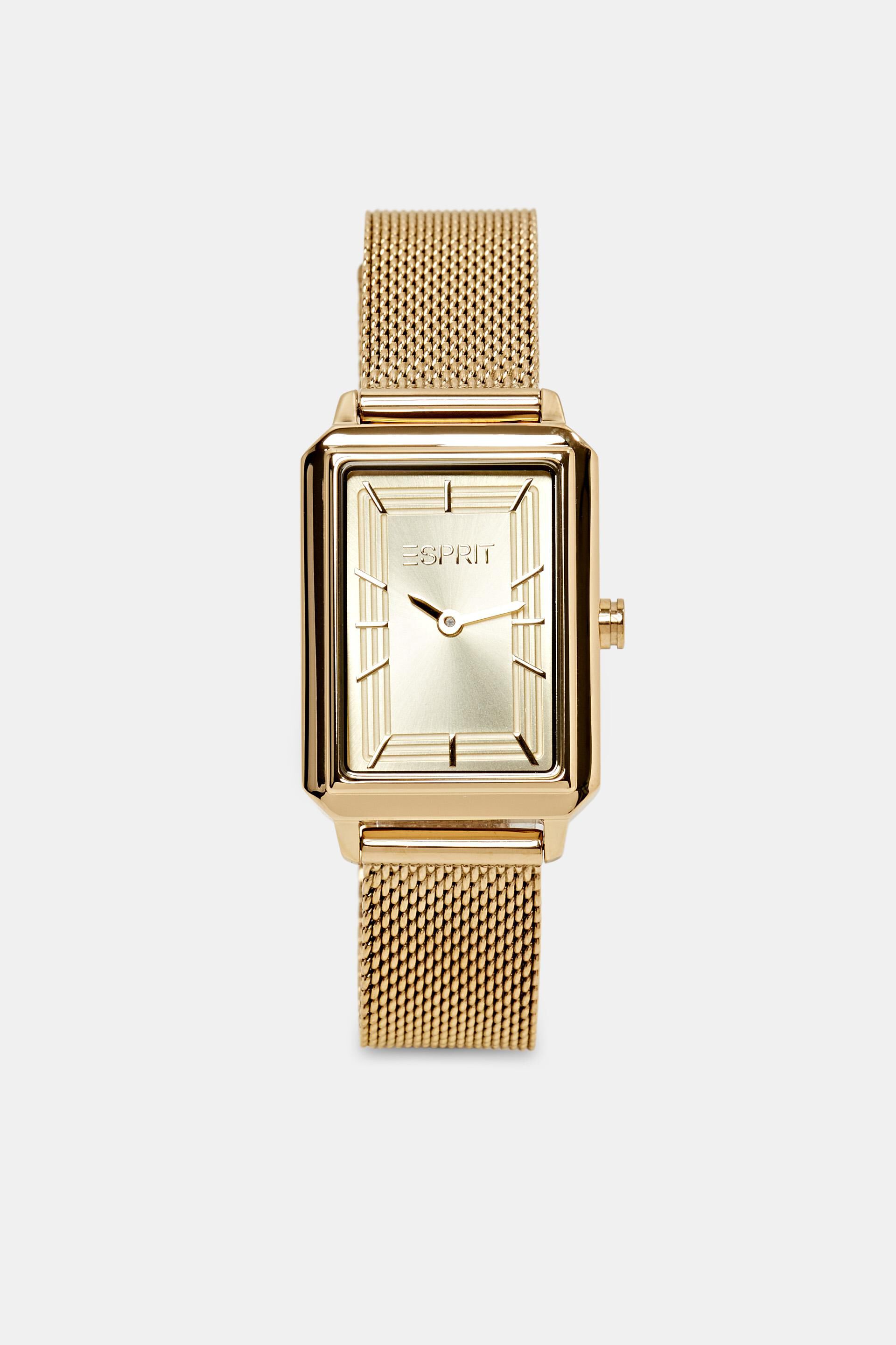 Montre carrée à bracelet en mesh