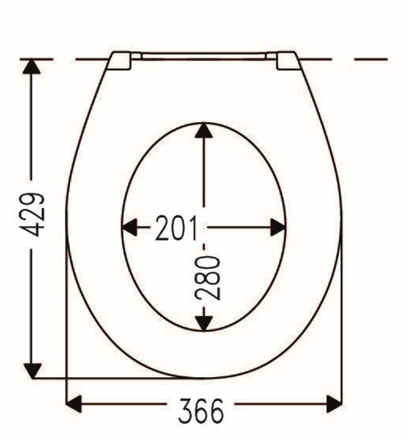 Mueller Toza Waves softclose toiletzitting met Quick-Release