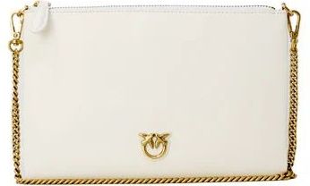 PINKO - Flat Classic - Schoudertas - White - Buitenkant Cowhide